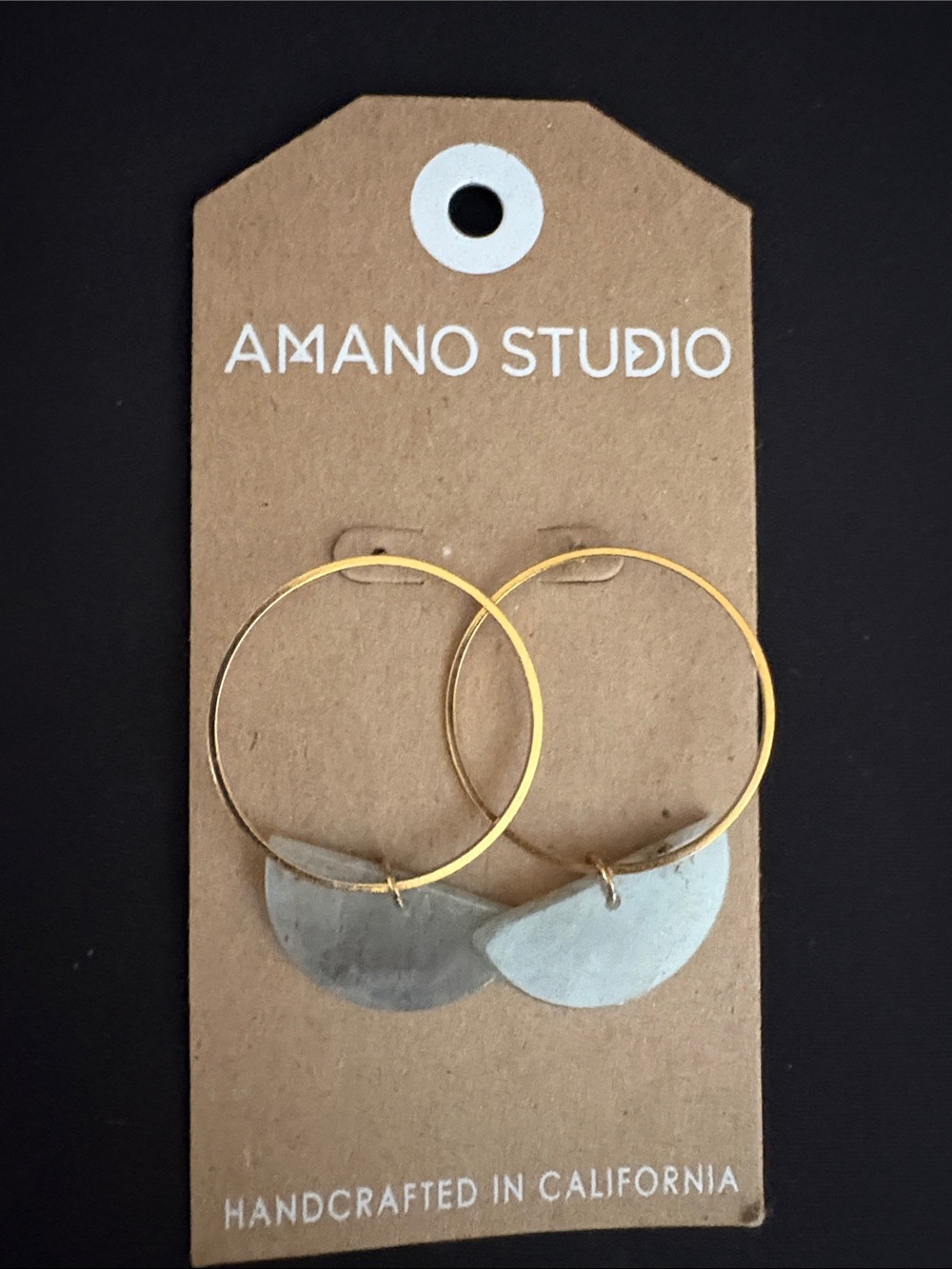 Amano Studios Hoop earrings Sun and Moon in Labradorite NEW